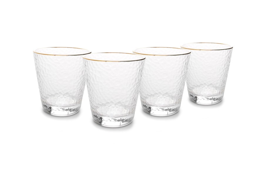 Drink & Bar Salt&Pepper | Glass 29,5Cl With Golden Rim Elegance - Set/4