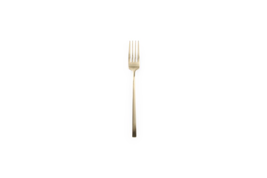 Table & Dining Salt&Pepper | Dessert Fork Matte Gold Terno - Set/6