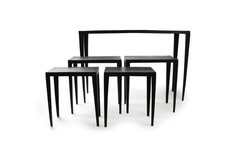 Home & Living Salt&Pepper | Side Table 5 Pieces Black Duro