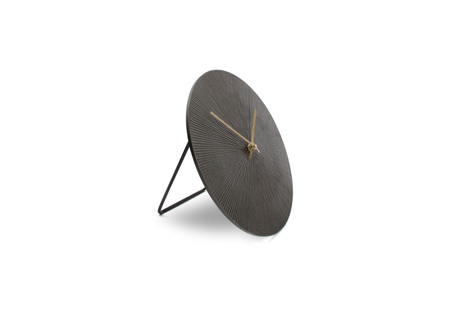 Home & Living Salt&Pepper | Table Clock 20Cm Black Ribble Zone