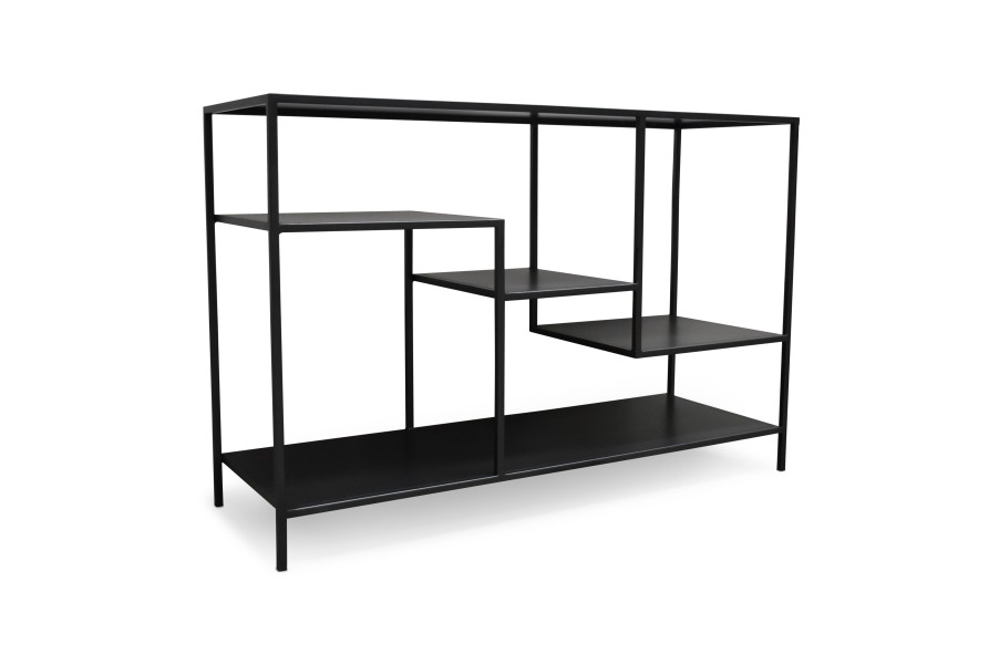 Home & Living Salt&Pepper | Open Closet 120X40Xh80Cm Black Industria Steps