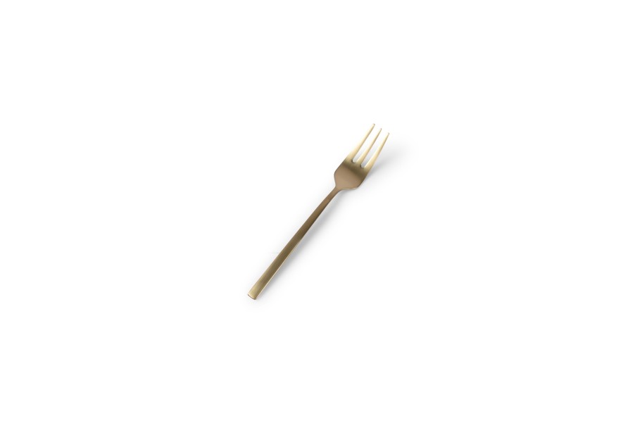 Table & Dining Salt&Pepper | Cake Fork Matte Gold Terno - Set/6