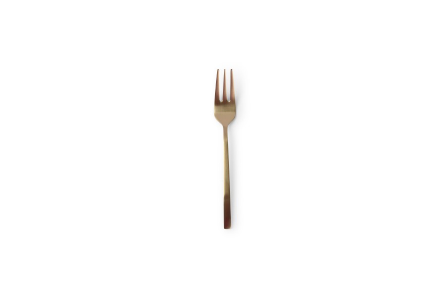 Table & Dining Salt&Pepper | Cake Fork Matte Gold Terno - Set/6