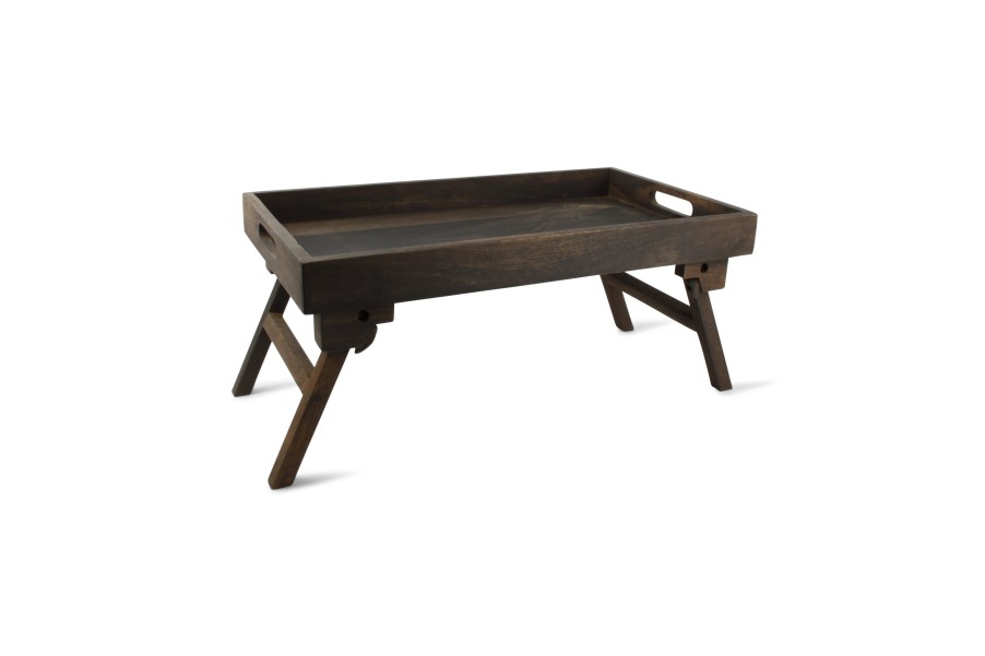 Table & Dining Salt&Pepper | Serving Tray 55X30Xh10Cm Footed Wood Black Rural