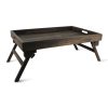 Table & Dining Salt&Pepper | Serving Tray 60X40Xh10Cm Footed Wood Black Rural