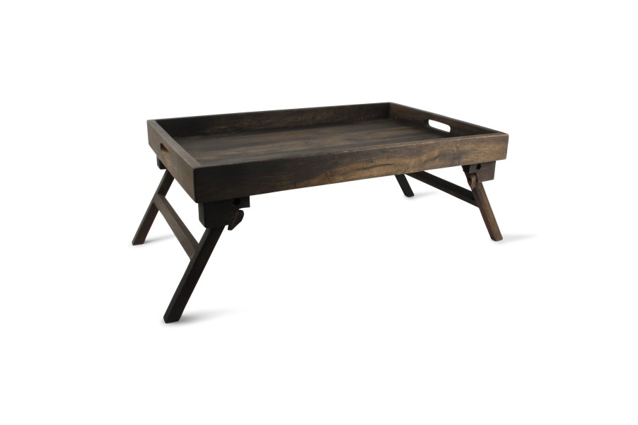 Table & Dining Salt&Pepper | Serving Tray 60X40Xh10Cm Footed Wood Black Rural