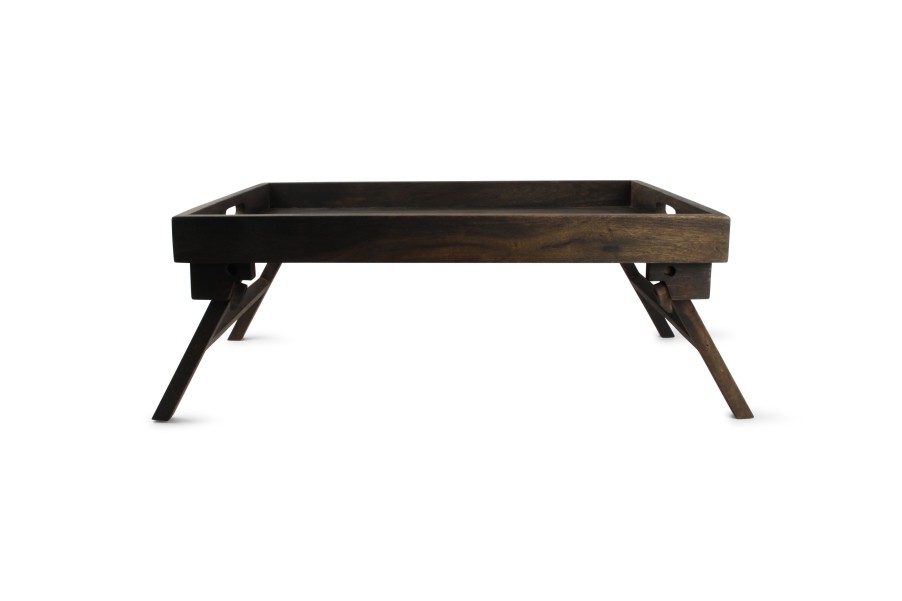 Table & Dining Salt&Pepper | Serving Tray 60X40Xh10Cm Footed Wood Black Rural