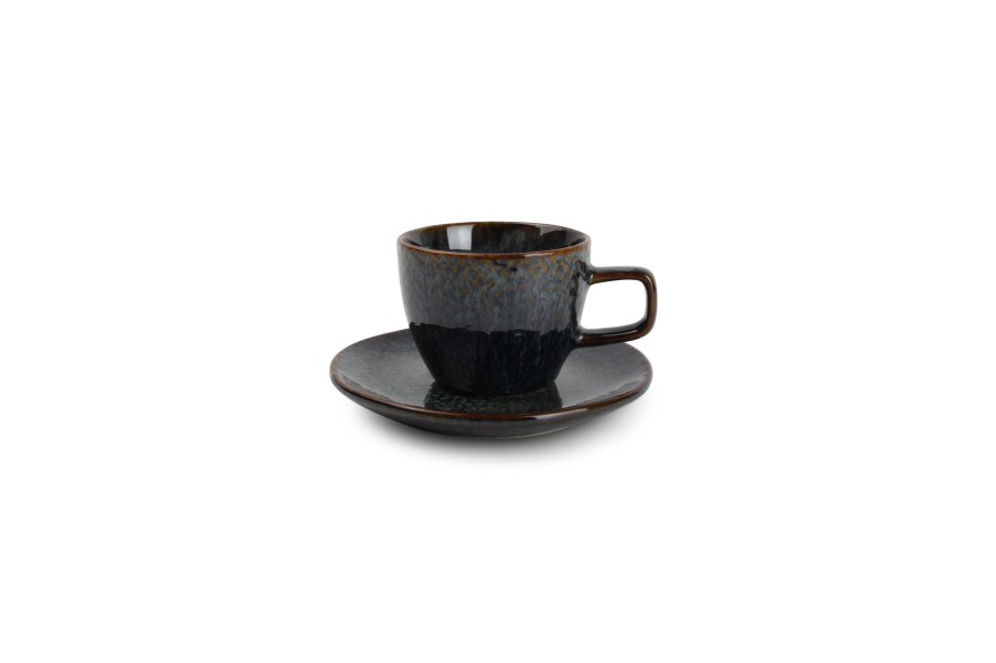 Coffee & Tea Salt&Pepper | Mocha Cup 9,5Cl And Saucer 11,5Cm Sapphire Mielo