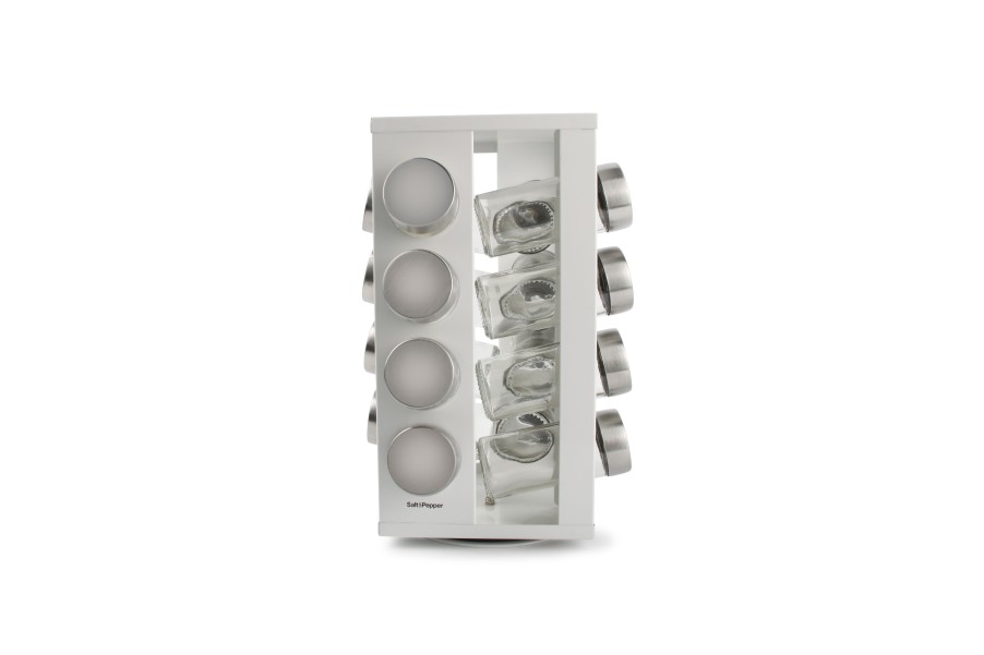 Kitchen & Cooking Salt&Pepper | Spice Rack 17 Pieces White Soho