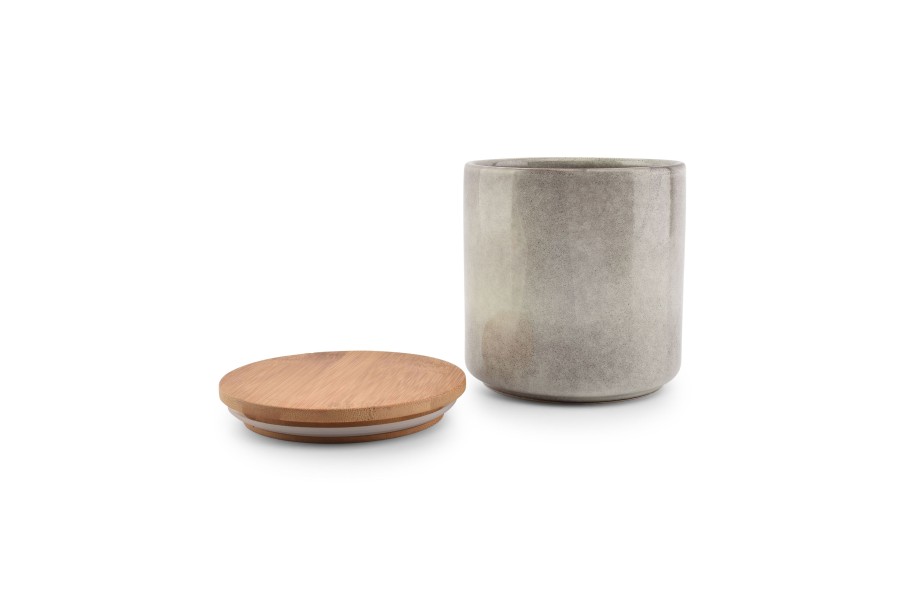 Kitchen & Cooking Salt&Pepper | Canister 12,5Xh13,5Cm With Lid Grey Bake