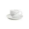 Coffee & Tea Salt&Pepper | Cup 22Cl And Saucer Marble Stone - Set/4