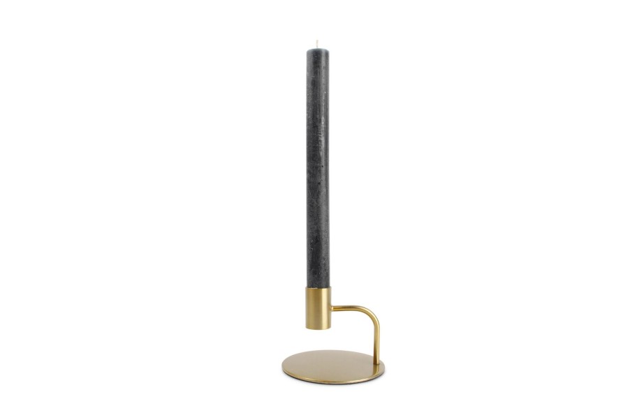 Home & Living Salt&Pepper | Candle Holder 10Xh8Cm Metal Gold Pillar