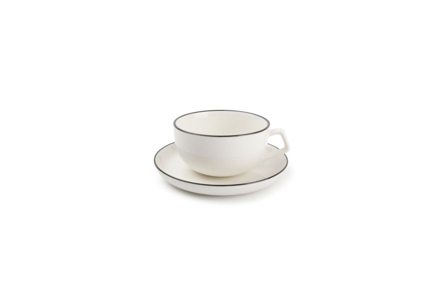 Coffee & Tea Salt&Pepper | Cup 22Cl And Saucer White Studio Base