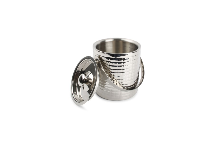 Drink & Bar Salt&Pepper | Ice Bucket 15Xh16Cm Pattern Silver Bar