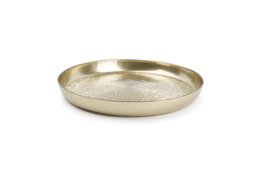 Home & Living Salt&Pepper | Deco Dish 35Xh4Cm Structured Gold Glint