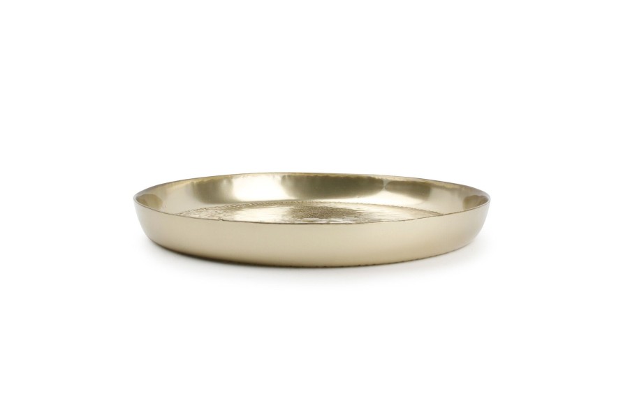 Home & Living Salt&Pepper | Deco Dish 35Xh4Cm Structured Gold Glint