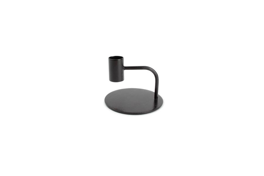 Home & Living Salt&Pepper | Candle Holder 10Xh8Cm Metal Black Pillar