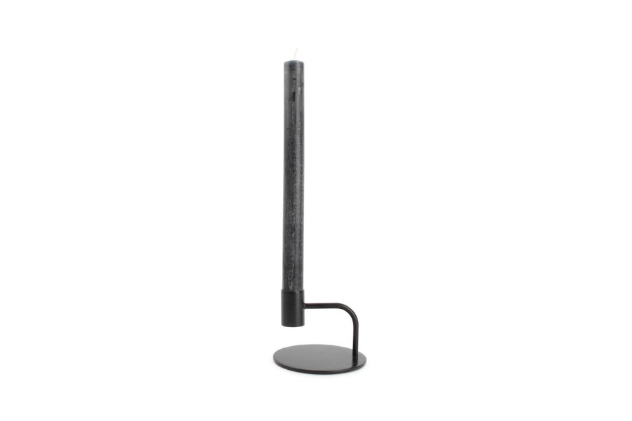 Home & Living Salt&Pepper | Candle Holder 10Xh8Cm Metal Black Pillar