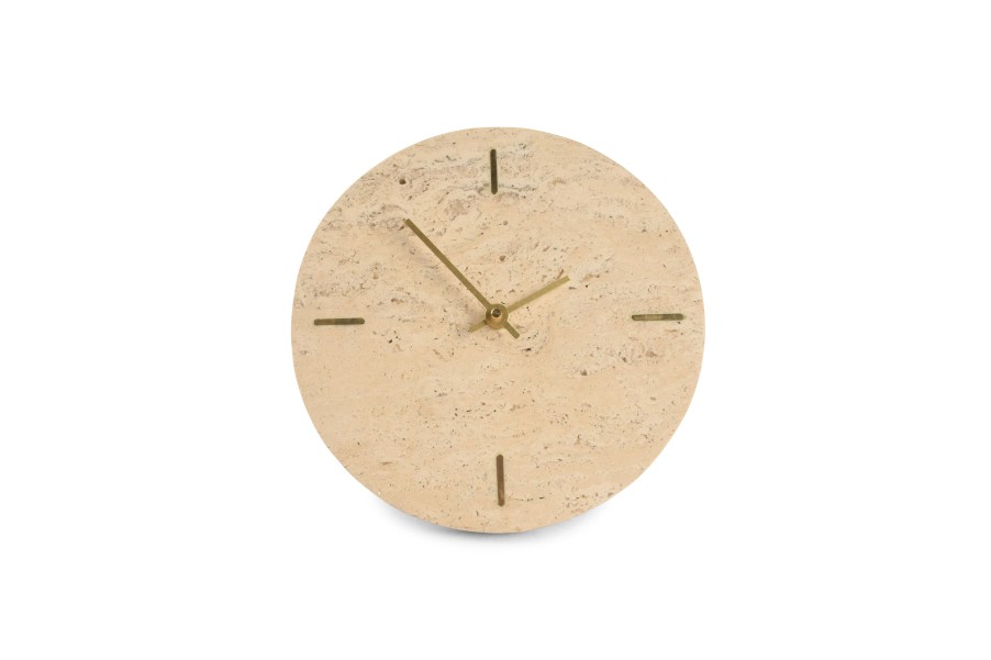 Home & Living Salt&Pepper | Table Clock 20Cm Travertine Beige Zone