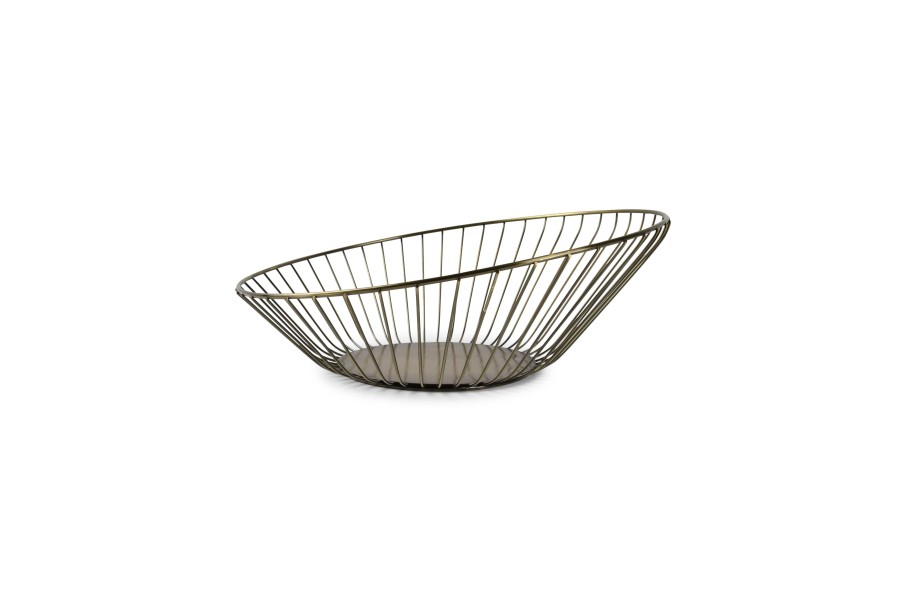 Home & Living Salt&Pepper | Wire Basket 33Xh14Cm Gold/Black Loft