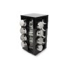 Kitchen & Cooking Salt&Pepper | Spice Rack 17 Pieces Black Soho