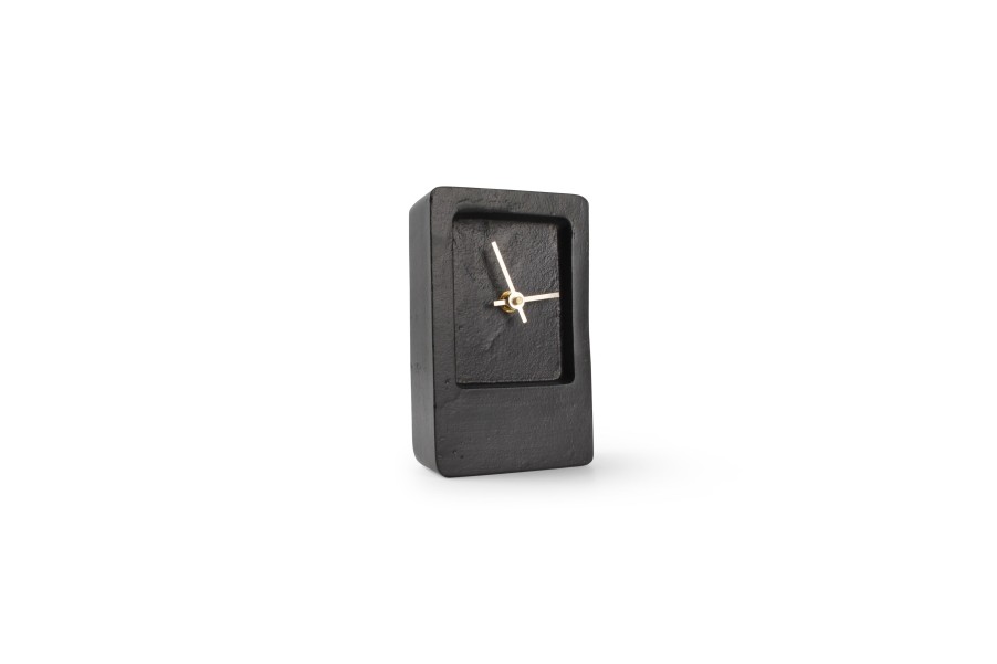 Home & Living Salt&Pepper | Table Clock 11Xh18Cm Black Edge Zone