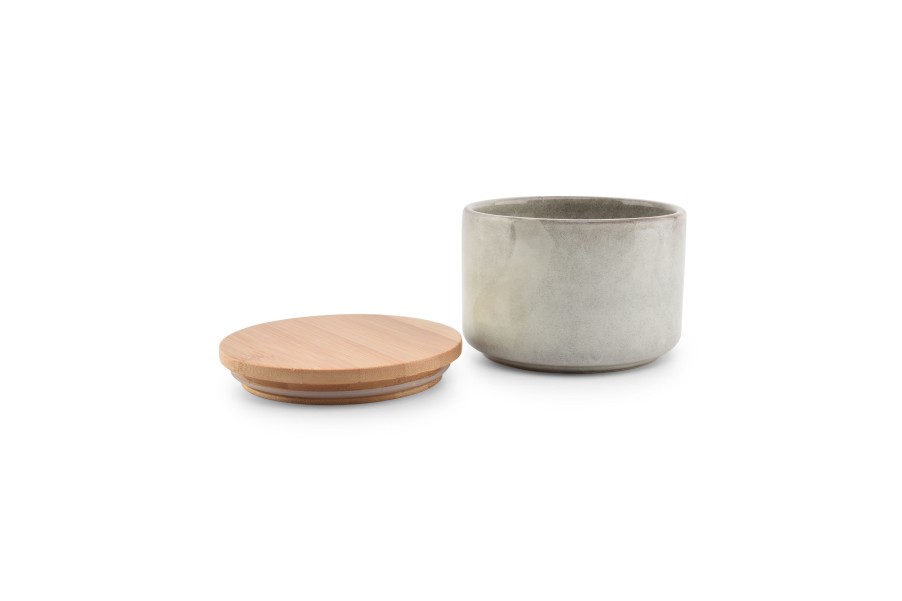 Kitchen & Cooking Salt&Pepper | Canister 12,5Xh9Cm With Lid Grey Bake