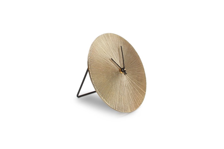 Home & Living Salt&Pepper | Table Clock 20Cm Gold Ribble Zone