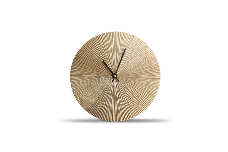 Home & Living Salt&Pepper | Table Clock 20Cm Gold Ribble Zone