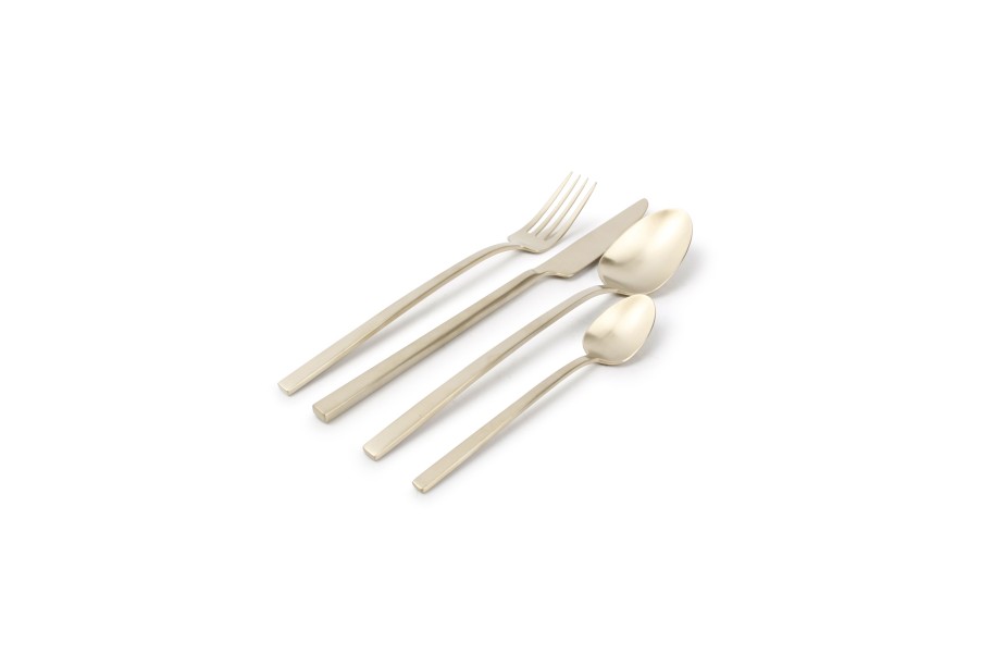 Table & Dining Salt&Pepper | Cutlery Set 16 Pieces Matte Gold Terno