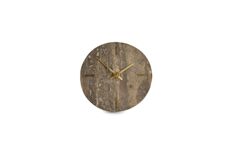 Home & Living Salt&Pepper | Table Clock 15Cm Travertine Grey Zone