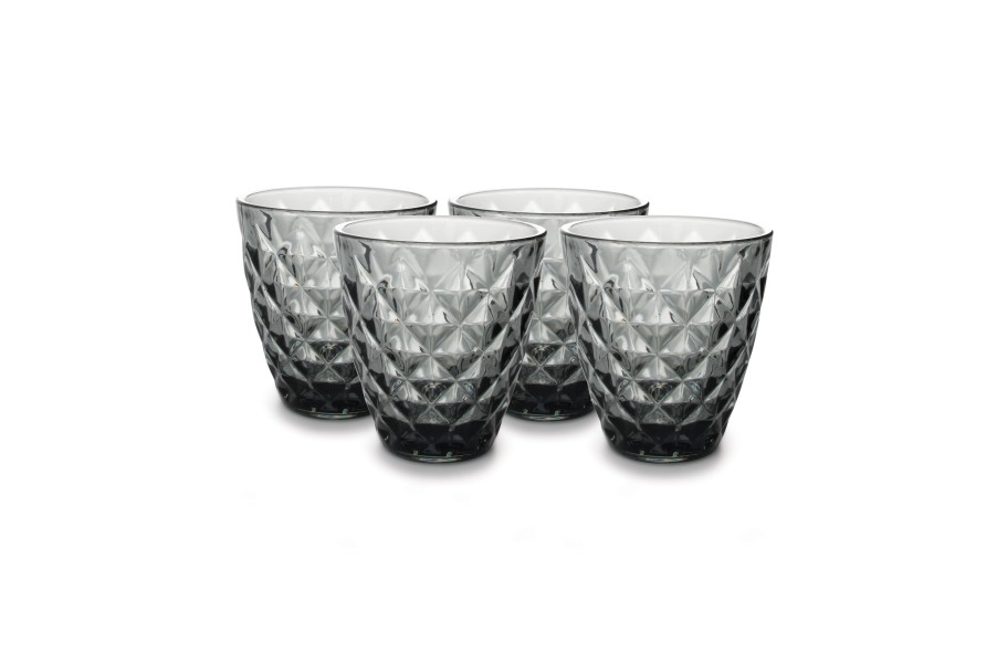 Drink & Bar Salt&Pepper | Glass 22Cl Grey Prisma - Set/4