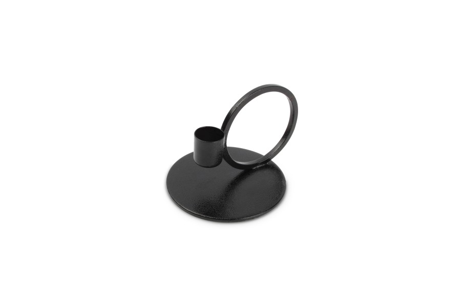 Home & Living Salt&Pepper | Candle Holder 10Xh9Cm Metal Black Pillar