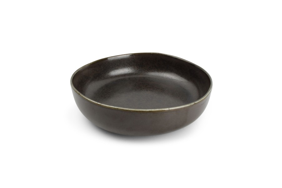 Table & Dining Salt&Pepper | Deep Plate 22Xh6Cm Ebony Studio Urban