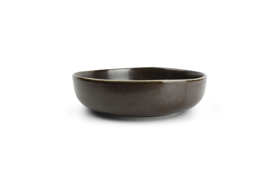 Table & Dining Salt&Pepper | Deep Plate 22Xh6Cm Ebony Studio Urban