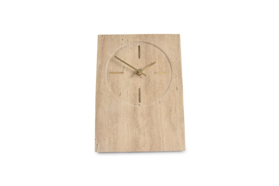 Home & Living Salt&Pepper | Table Clock 16Xh23,5Cm Travertine Beige Zone