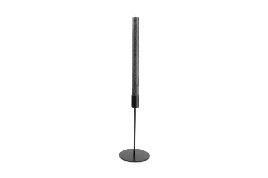 Home & Living Salt&Pepper | Candle Holder 10Xh20Cm Metal Black Pillar