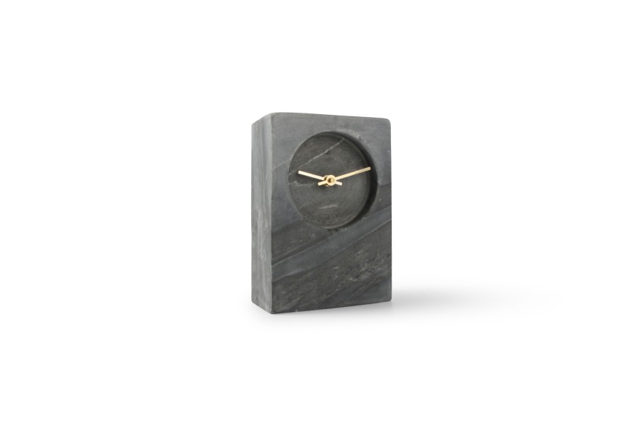 Home & Living Salt&Pepper | Table Clock 13Xh20Cm Grey Marble Zone