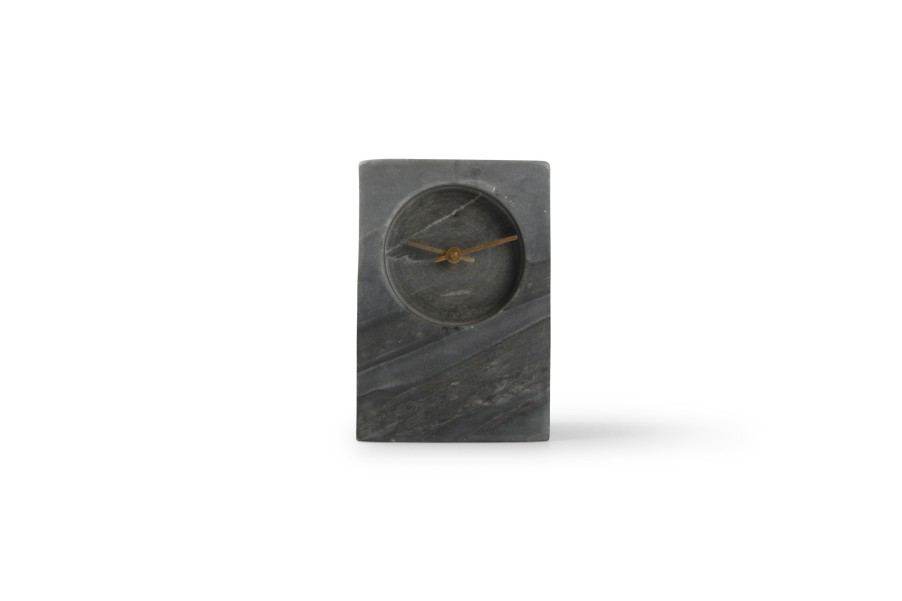 Home & Living Salt&Pepper | Table Clock 13Xh20Cm Grey Marble Zone