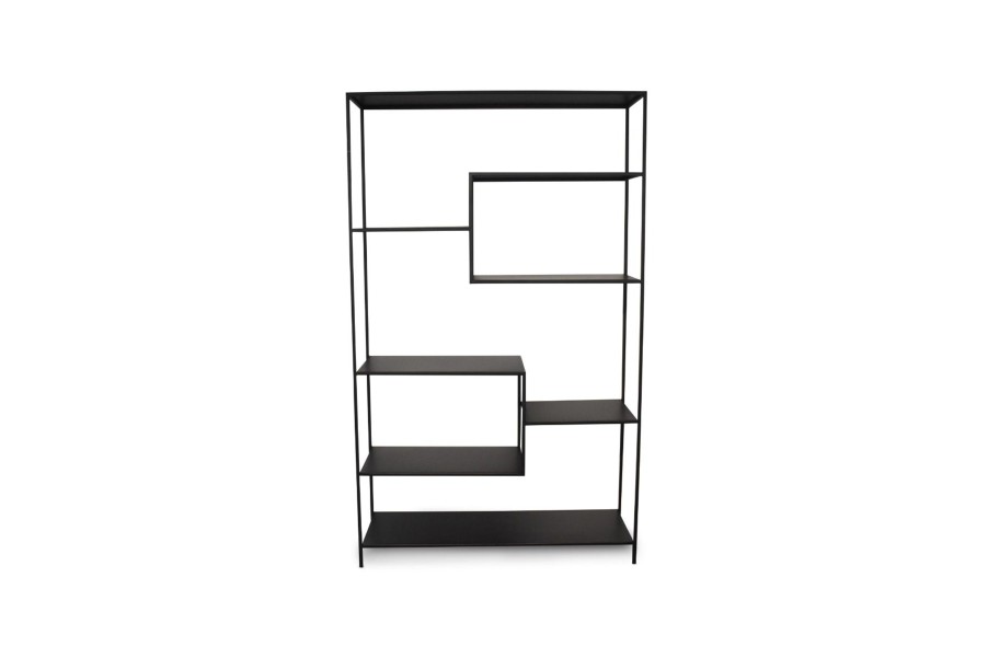 Home & Living Salt&Pepper | Open Closet 120X40Xh200Cm Black Industria Steps