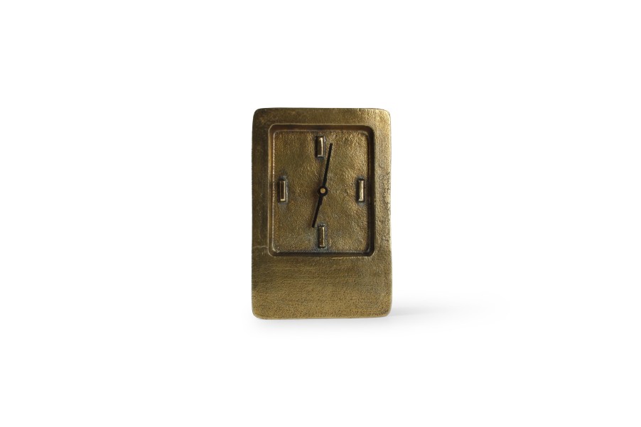 Home & Living Salt&Pepper | Table Clock 14Xh22Cm Gold Edge Zone