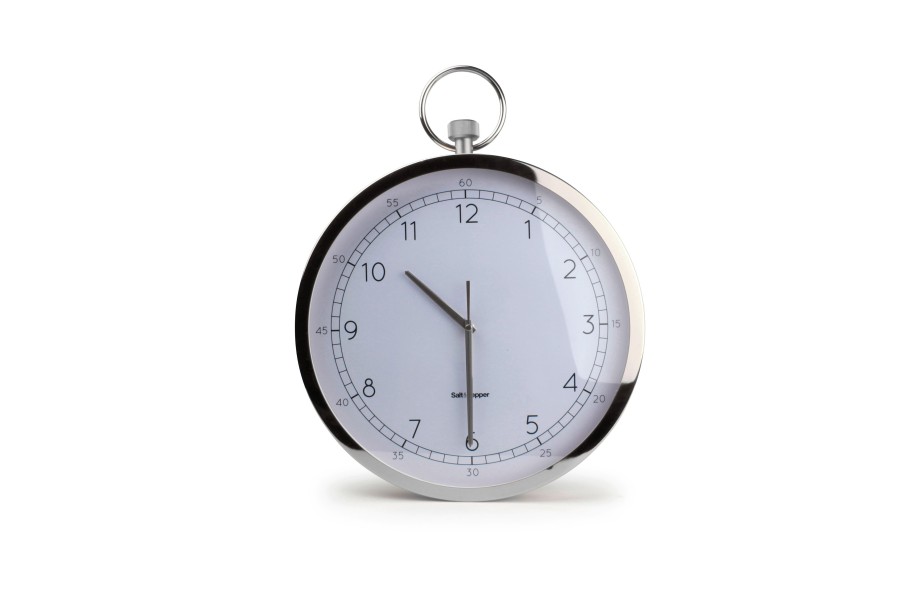 Home & Living Salt&Pepper | Clock 38Cm Stopwatch Style Silver Zone