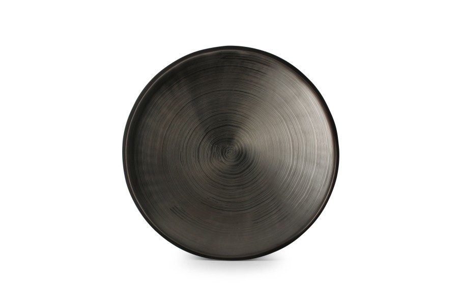 Home & Living Salt&Pepper | Decorative Dish 61Cm Black Swirl Servo