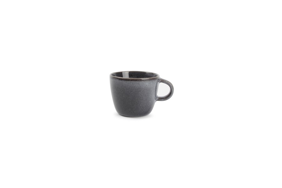 Coffee & Tea Salt&Pepper | Mocha Cup 9Cl And Saucer Grey Stitch