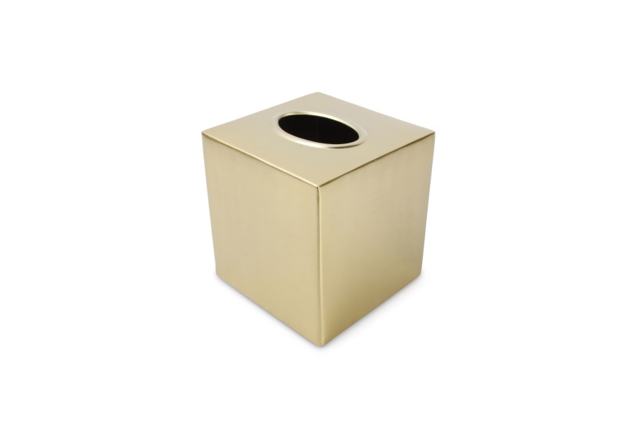 Home & Living Salt&Pepper | Tissue Box 12,5X12,5Xh12,5Cm Gold Vanity