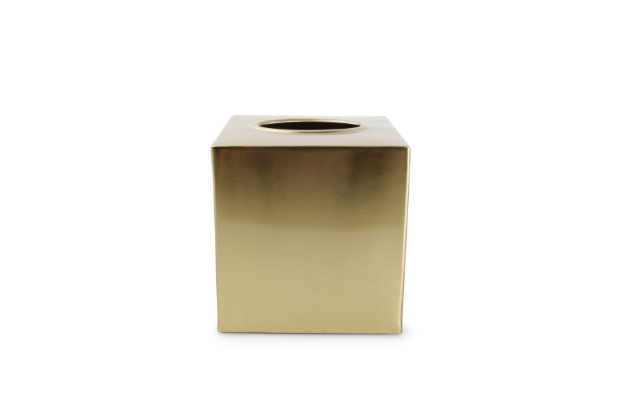 Home & Living Salt&Pepper | Tissue Box 12,5X12,5Xh12,5Cm Gold Vanity