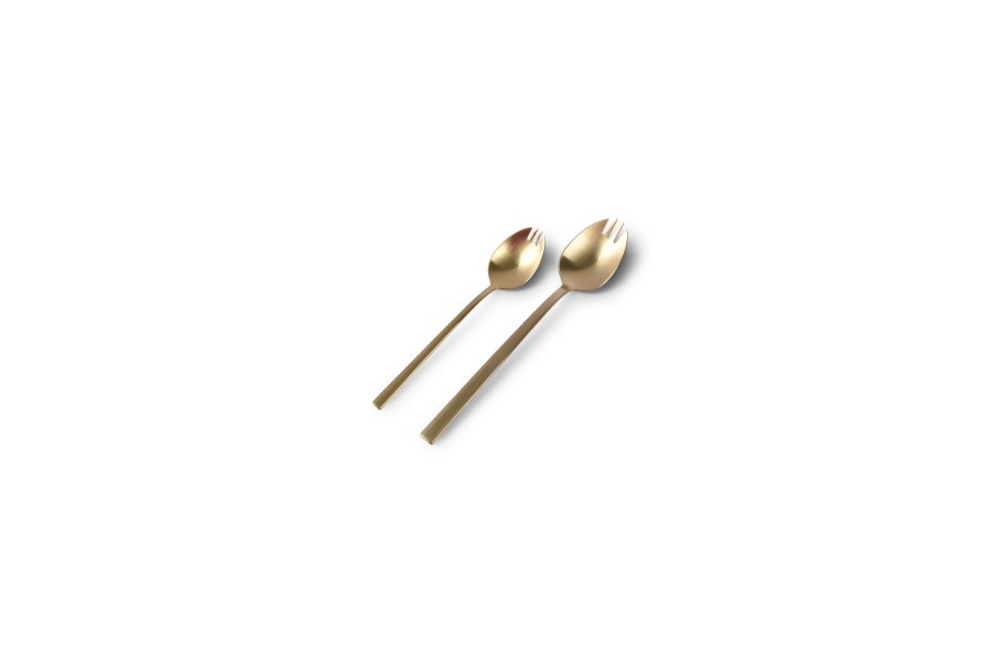 Table & Dining Salt&Pepper | Mini Snack Fork 11Cm Matte Gold Terno - Set/6