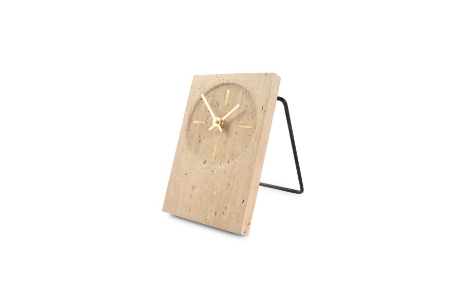 Home & Living Salt&Pepper | Table Clock 12Xh18Cm Travertine Beige Zone