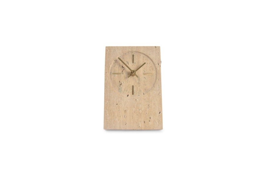 Home & Living Salt&Pepper | Table Clock 12Xh18Cm Travertine Beige Zone