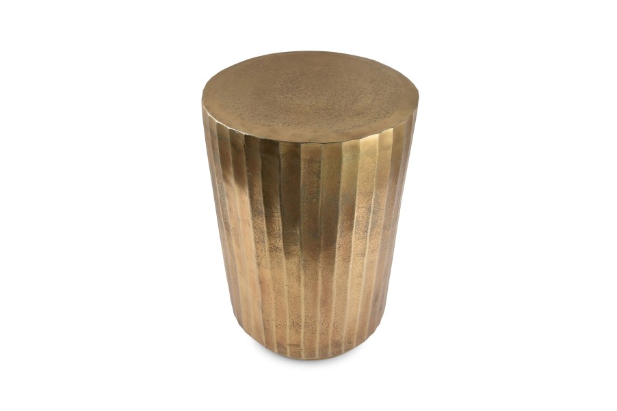 Home & Living Salt&Pepper | Side Table 31Xh48,5Cm Ribbed Gold Duro